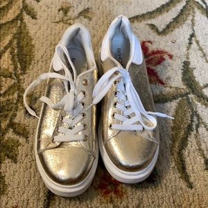 Gold shoes